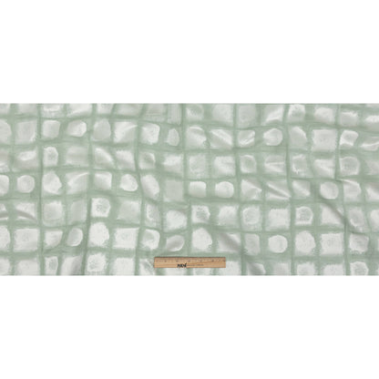 Drapery Jacquard - Sage Painterly Squares - British Imported Full