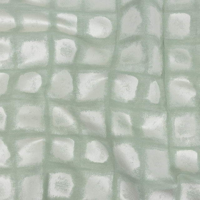 Drapery Jacquard - Sage Painterly Squares - British Imported