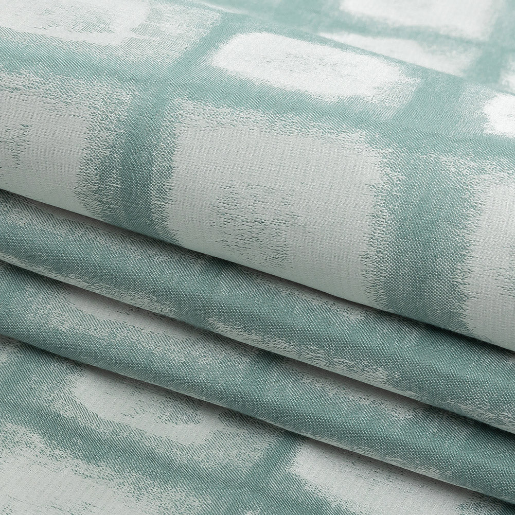 Drapery Jacquard - Spa Painterly Squares - British Imported Folded