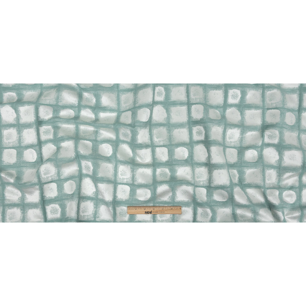 Drapery Jacquard - Spa Painterly Squares - British Imported Full
