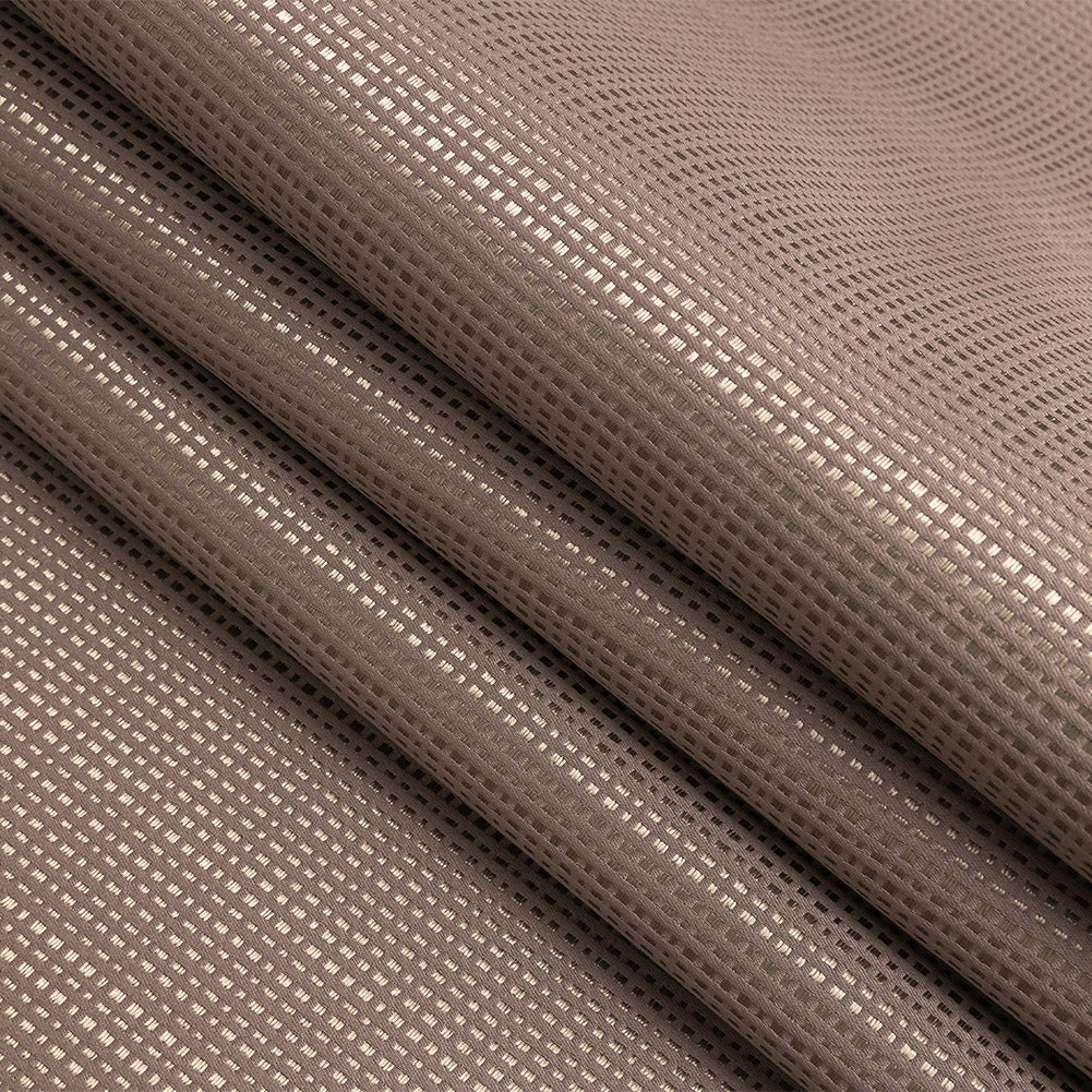 Satin-Faced Jacquard - Heather Little Squares - British Imported Folded