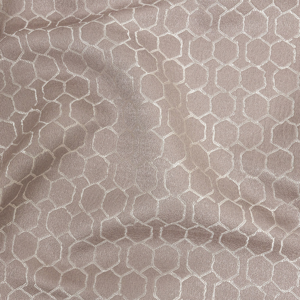 Polyester Jacquard - Orchid Honeycombs - British Imported