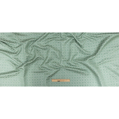 Polyester Jacquard - Sage Honeycombs - British Imported Full