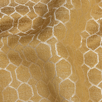 Polyester Jacquard - Sunflower Honeycombs - British Imported Detail