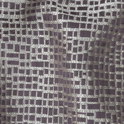 Polyester Jacquard - Amethyst Grid - British Imported Detail