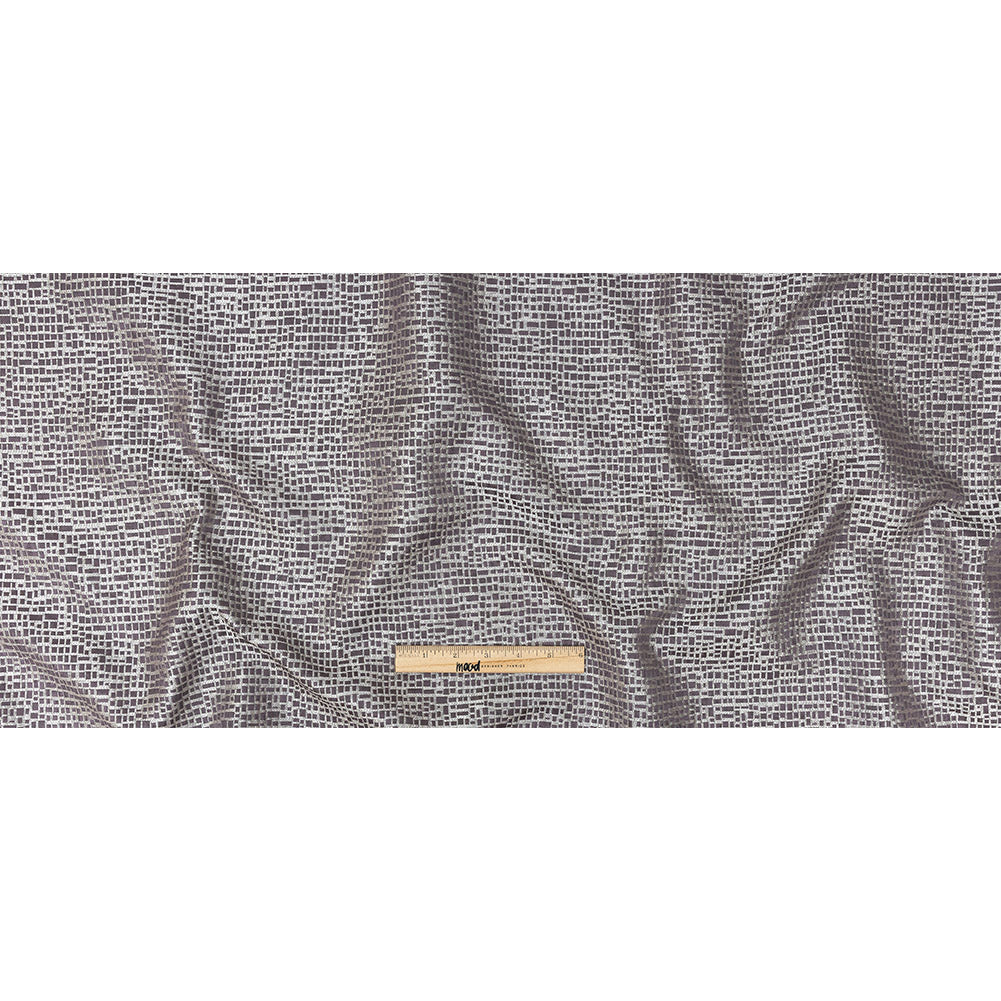 Polyester Jacquard - Amethyst Grid - British Imported Full