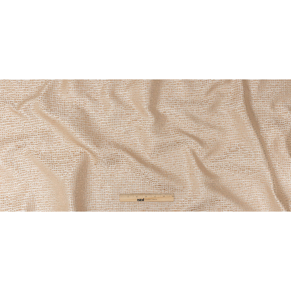 Polyester Jacquard - Cantaloupe Grid - British Imported Full