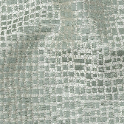 Polyester Jacquard - Seafoam Grid - British Imported Detail