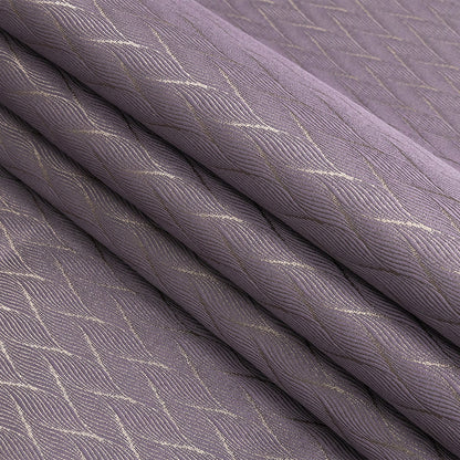Drapery Jacquard - Amethyst Flowing Leaves - British Imported Folded