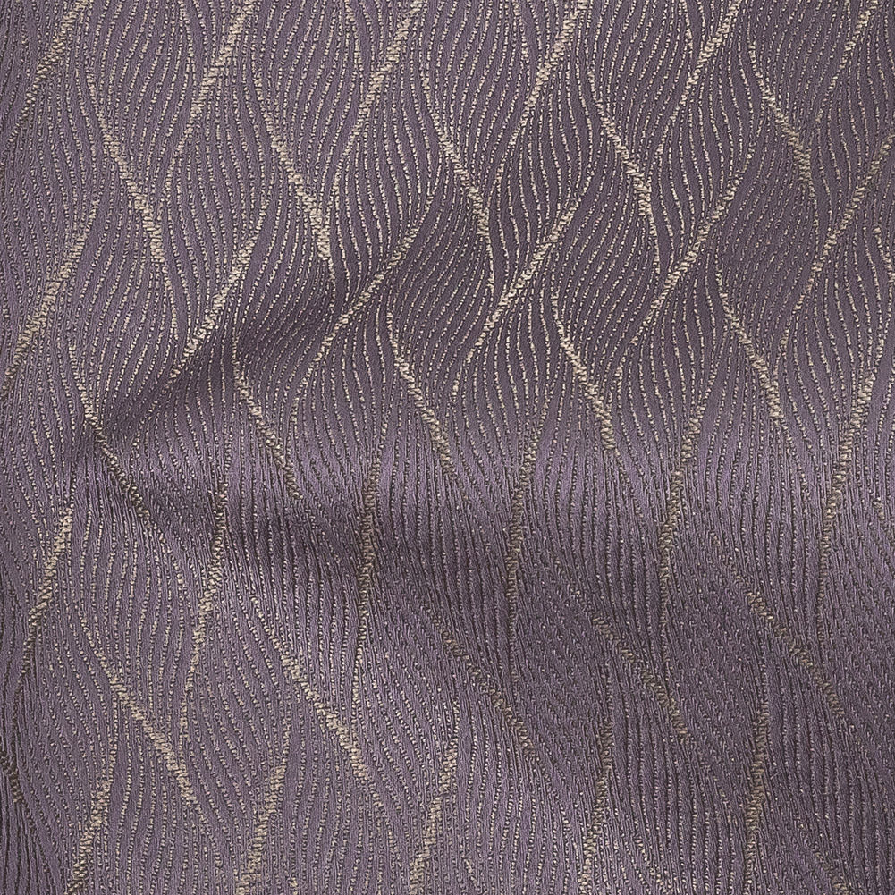 Drapery Jacquard - Amethyst Flowing Leaves - British Imported Detail