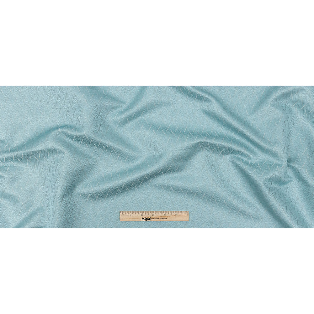 Drapery Jacquard - Aquamarine Flowing Leaves - British Imported Full