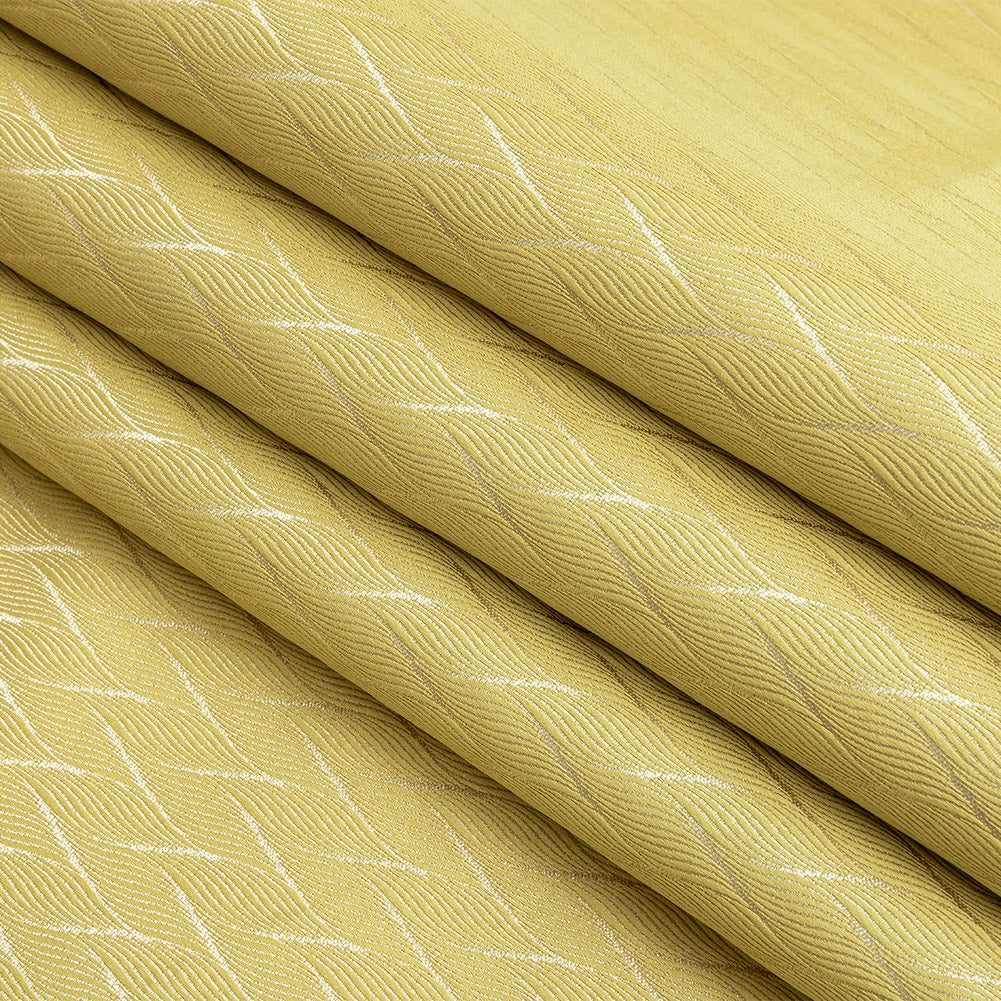 Drapery Jacquard - Zest Flowing Leaves - British Imported Folded