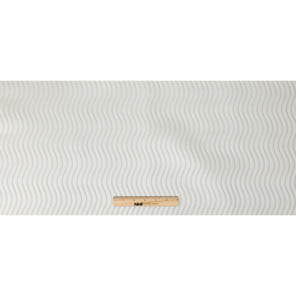 Satin-Faced Jacquard - Ice Wavy Lines - British Imported Full
