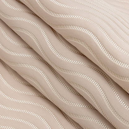 Satin-Faced Jacquard - Orchid Wavy Lines - British Imported Folded