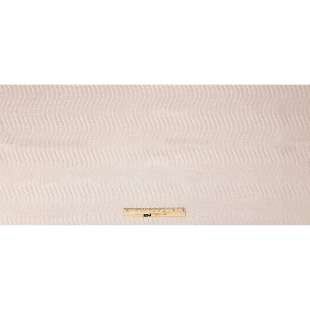 Satin-Faced Jacquard - Orchid Wavy Lines - British Imported Full