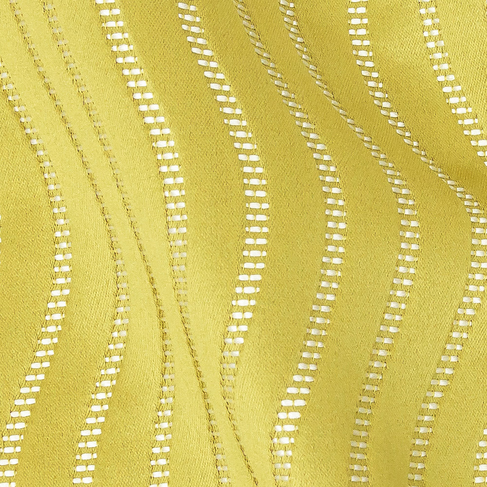 Satin-Faced Jacquard - Zest Wavy Lines - British Imported Detail