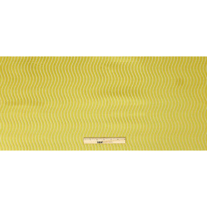 Satin-Faced Jacquard - Zest Wavy Lines - British Imported Full
