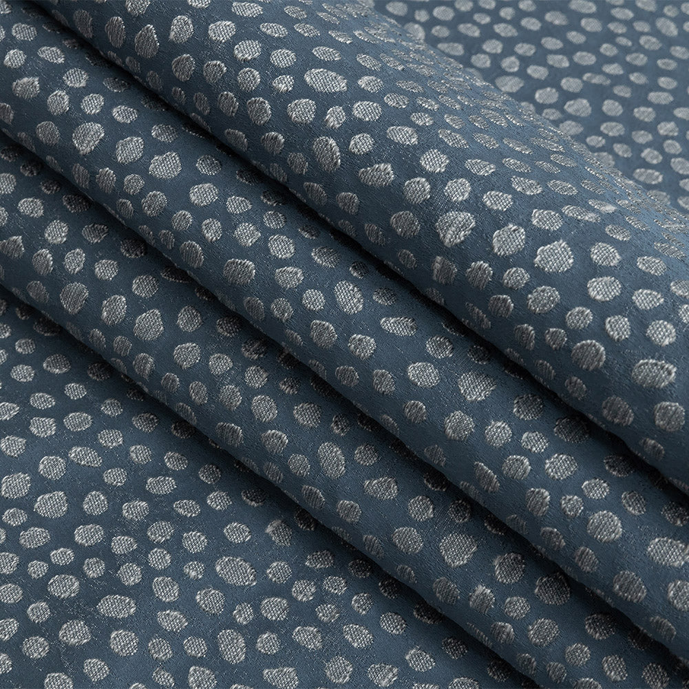 Polyester Jacquard - Danube Spots - British Imported Folded