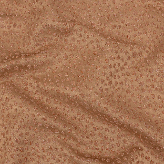Polyester Jacquard - Ginger Spots - British Imported