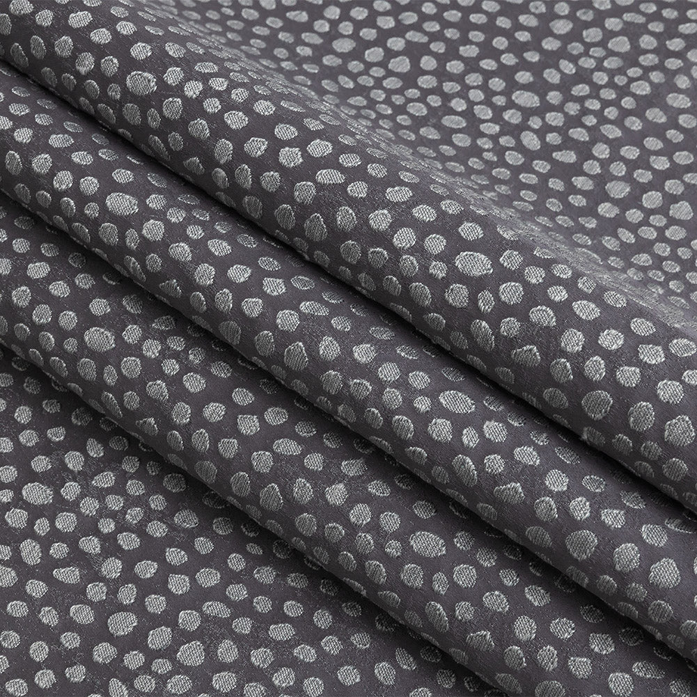 Polyester Jacquard - Iris Spots - British Imported Folded