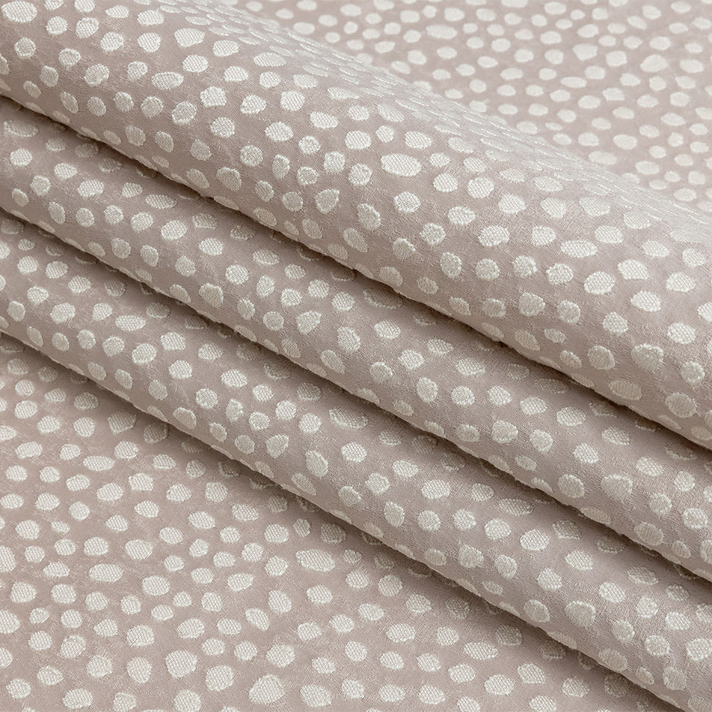 Polyester Jacquard - Orchid Spots - British Imported Folded