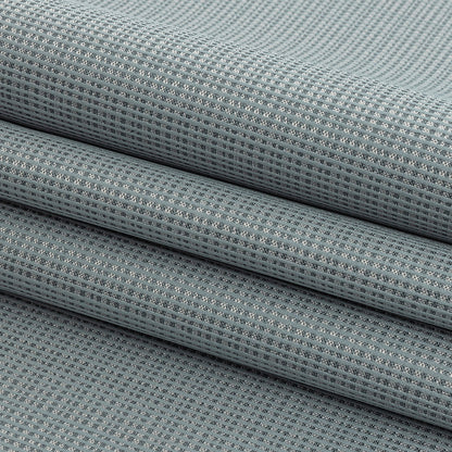 Gridded Polyester Woven - Ice - British Imported Folded