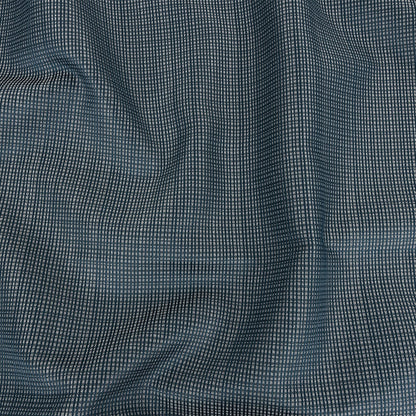 Gridded Polyester Woven - Indigo - British Imported