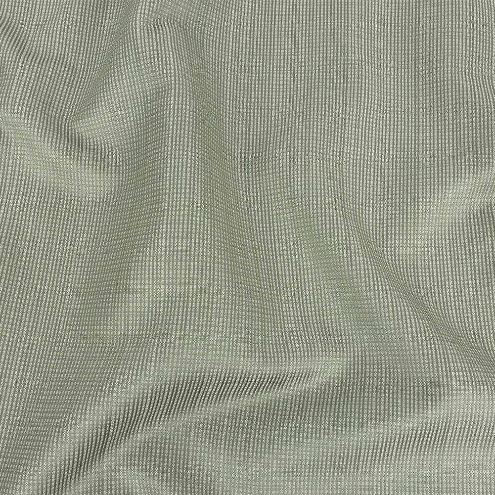 Gridded Polyester Woven - Sage - British Imported