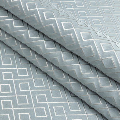 Satin-Faced Jacquard - Ice Diamond Fret - British Imported Folded