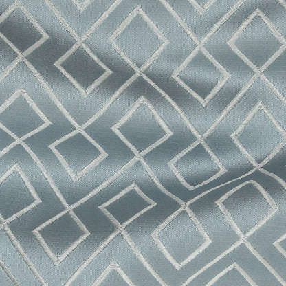 Satin-Faced Jacquard - Ice Diamond Fret - British Imported Detail