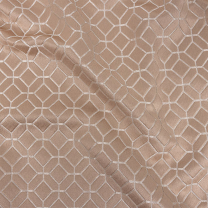 Polyester Jacquard - Shell Tiled Geometric - British Imported