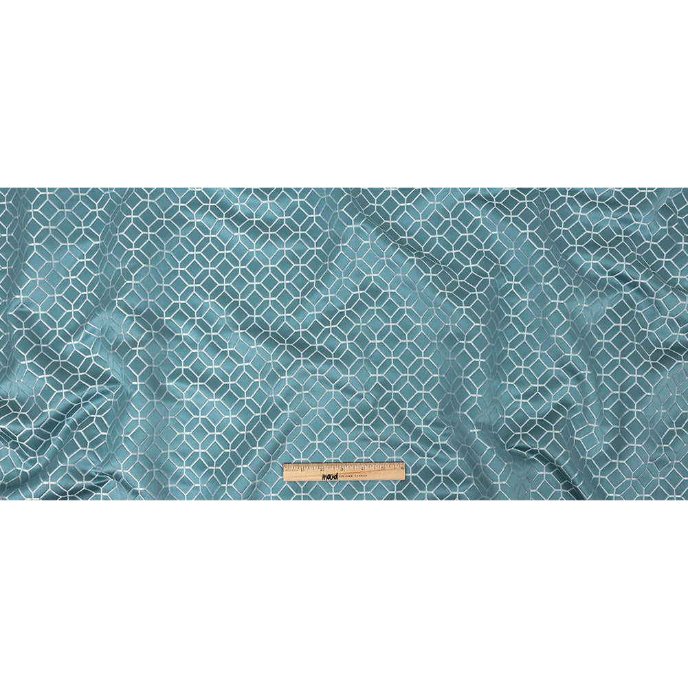 Polyester Jacquard - Sky Tiled Geometric - British Imported Full