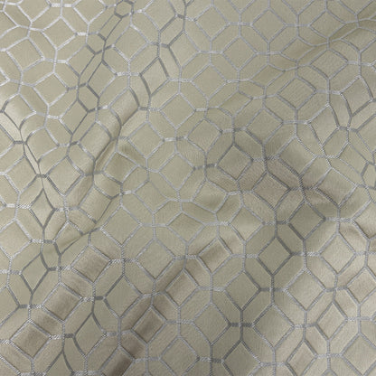 Polyester Jacquard - Willow Tiled Geometric - British Imported