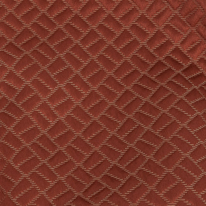 Polyester Jacquard - Coral Geometric Boxes - British Imported Detail