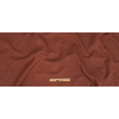 Polyester Jacquard - Coral Geometric Boxes - British Imported Full