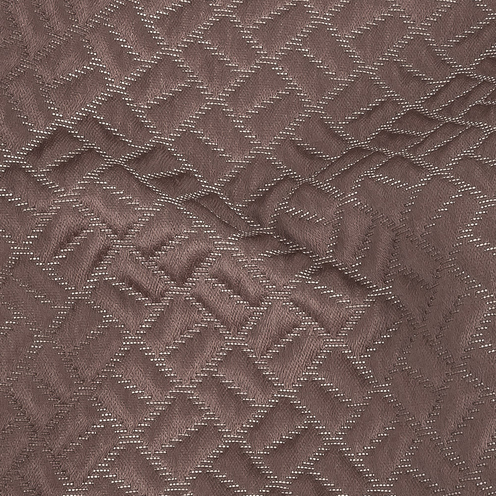 Polyester Jacquard - Heather Geometric Boxes - British Imported Detail