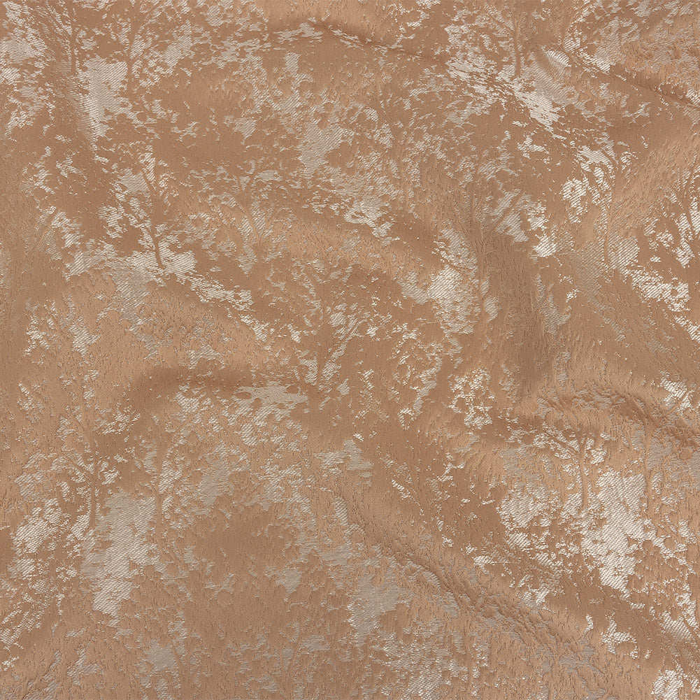 Polyester Jacquard - Cantaloupe Abstract Trees - British Imported