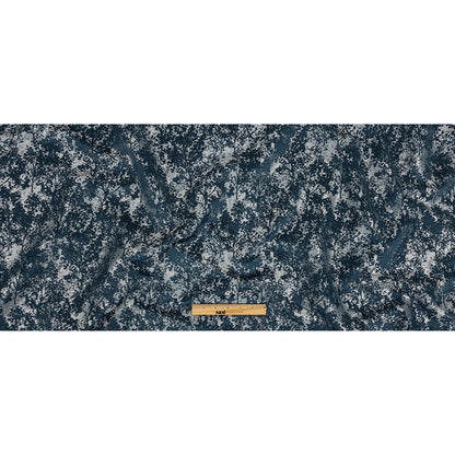 Polyester Jacquard - Indigo Abstract Trees - British Imported Full