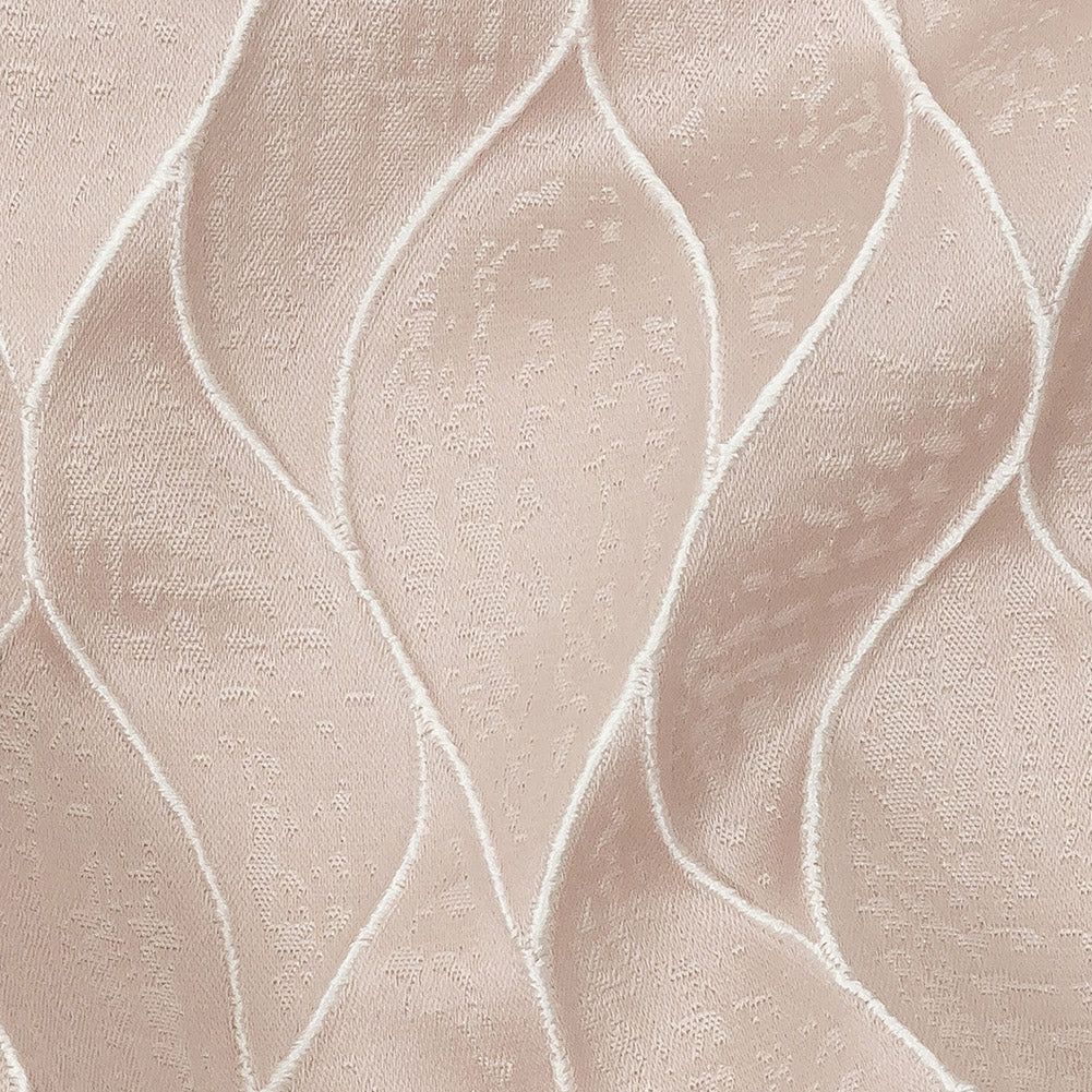 Polyester Jacquard - Orchid Leafy Lines - British Imported Detail