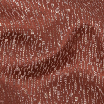 Polyester Jacquard - Coral Raindrop Streaks - British Imported Detail