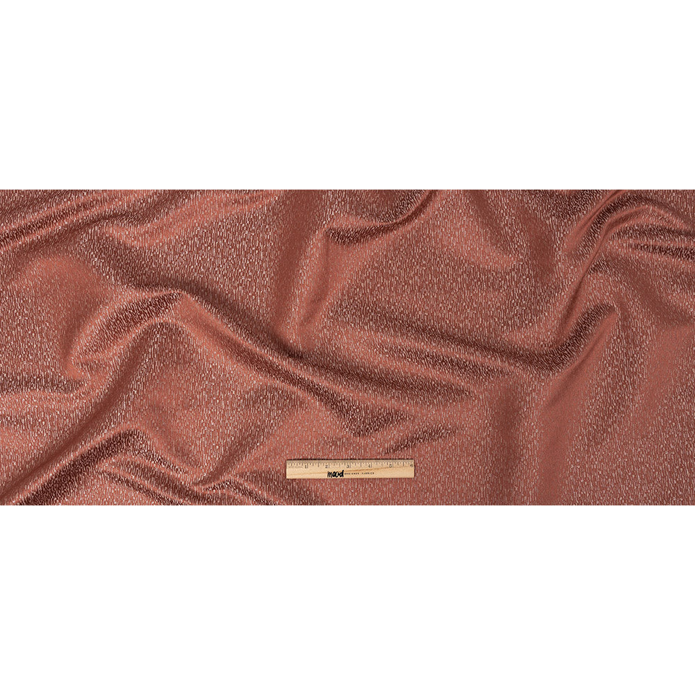 Polyester Jacquard - Coral Raindrop Streaks - British Imported Full