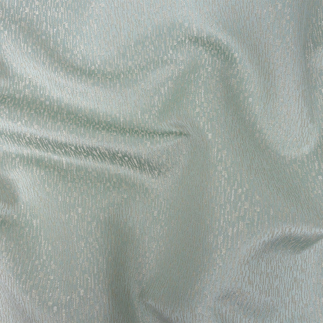 Polyester Jacquard - Duckegg Raindrop Streaks - British Imported