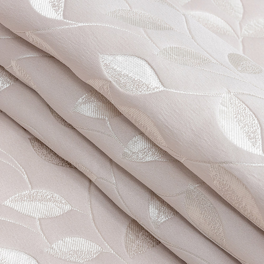 Satin-Faced Jacquard - Orchid Foliage - British Imported Folded