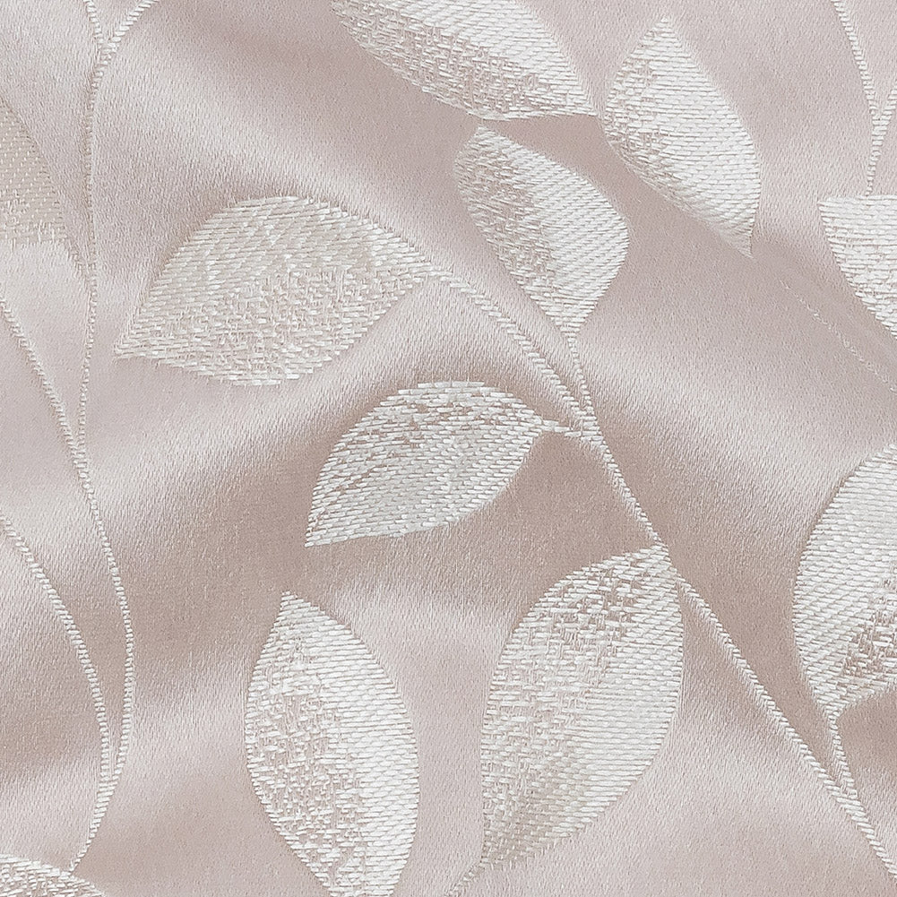 Satin-Faced Jacquard - Orchid Foliage - British Imported Detail