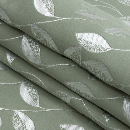 Satin-Faced Jacquard - Sage Foliage - British Imported Folded