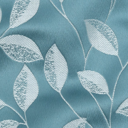 Satin-Faced Jacquard - Sky Foliage - British Imported Detail