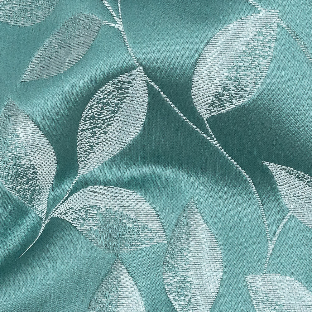 Satin-Faced Jacquard - Spa Foliage - British Imported Detail