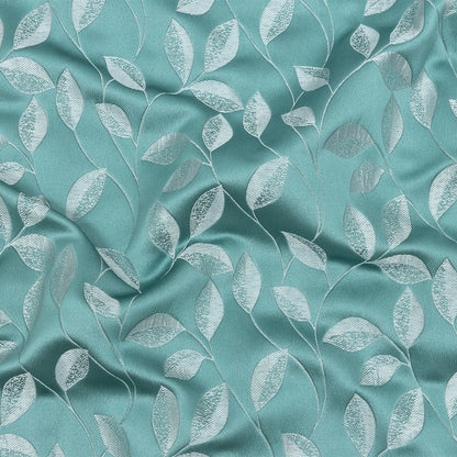 Satin-Faced Jacquard - Spa Foliage - British Imported