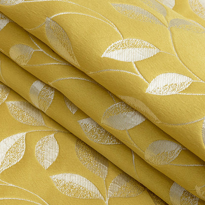 Satin-Faced Jacquard - Sunflower Foliage - British Imported Folded