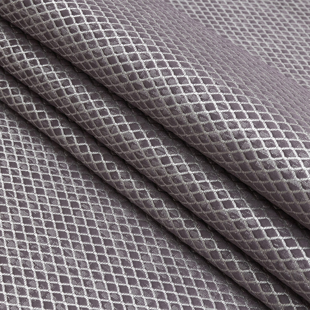 Polyester Jacquard - Amethyst Diamonds - British Imported Folded